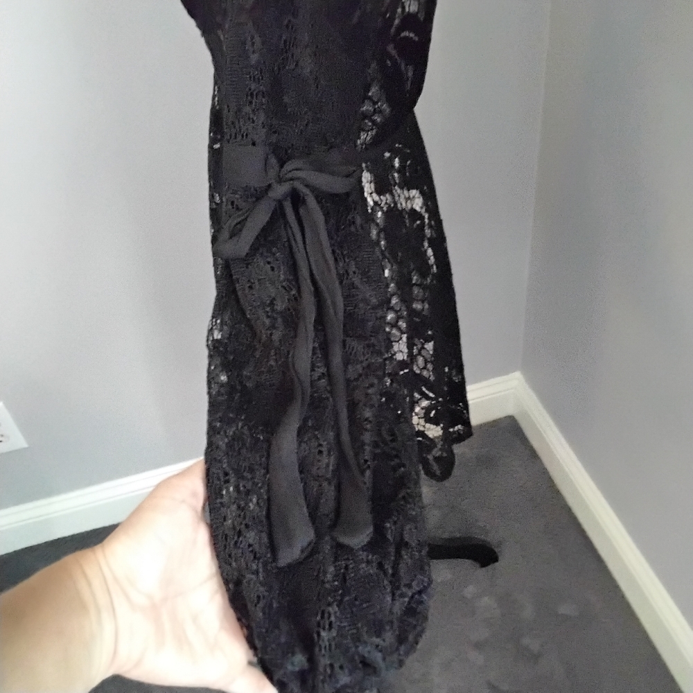 🎉 Host Pick 🎉 NWT Free People Black Lace Long Sleeve Dress - M - Picture 9 of 15